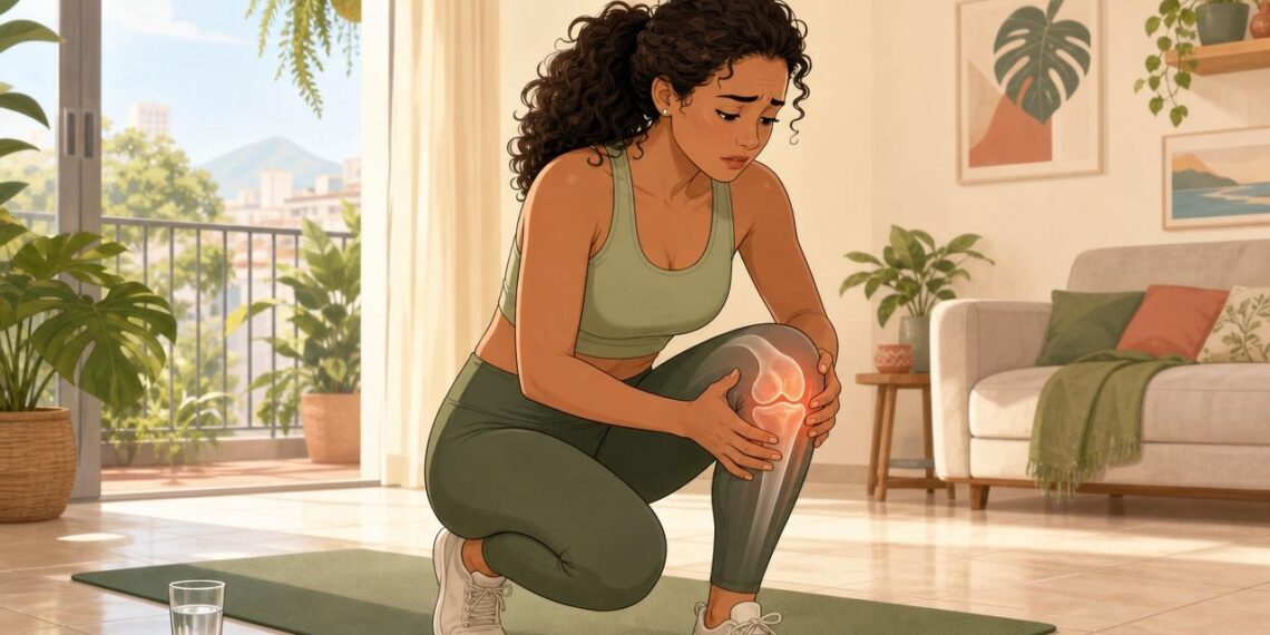 Sentir o joelho estalar e doer ao agachar nem sempre é desgaste: pode ser um sinal de inflamação e falta de colágeno nas articulações