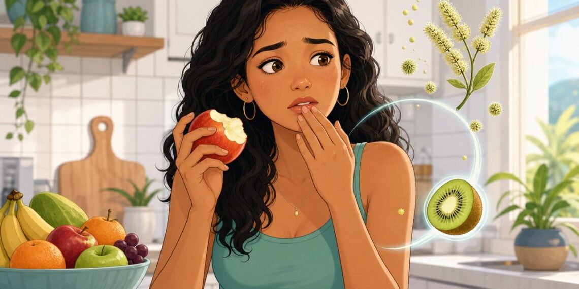 Sentir os lábios e a língua formigarem depois de comer certas frutas cruas nem sempre é alergia ao alimento, pode ser reação cruzada com o pólen