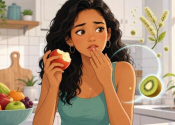 Sentir os lábios e a língua formigarem depois de comer certas frutas cruas nem sempre é alergia ao alimento, pode ser reação cruzada com o pólen