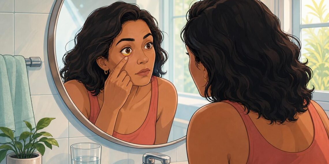 Sentir os olhos amarelados nos cantos nem sempre é só cansaço: pode ser um sinal precoce de alteração no fígado ou na bilirrubina