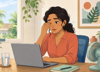 Sentir os olhos secos e cansados o dia todo nem sempre é só telas: às vezes é um sinal de baixa produção de lágrima ou desidratação