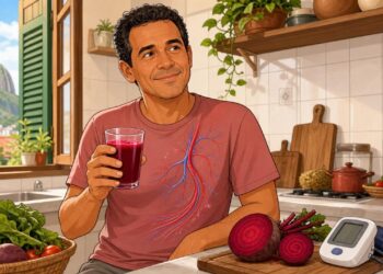 Suco de beterraba e o efeito do nitrato natural sobre a pressão arterial ao longo das semanas