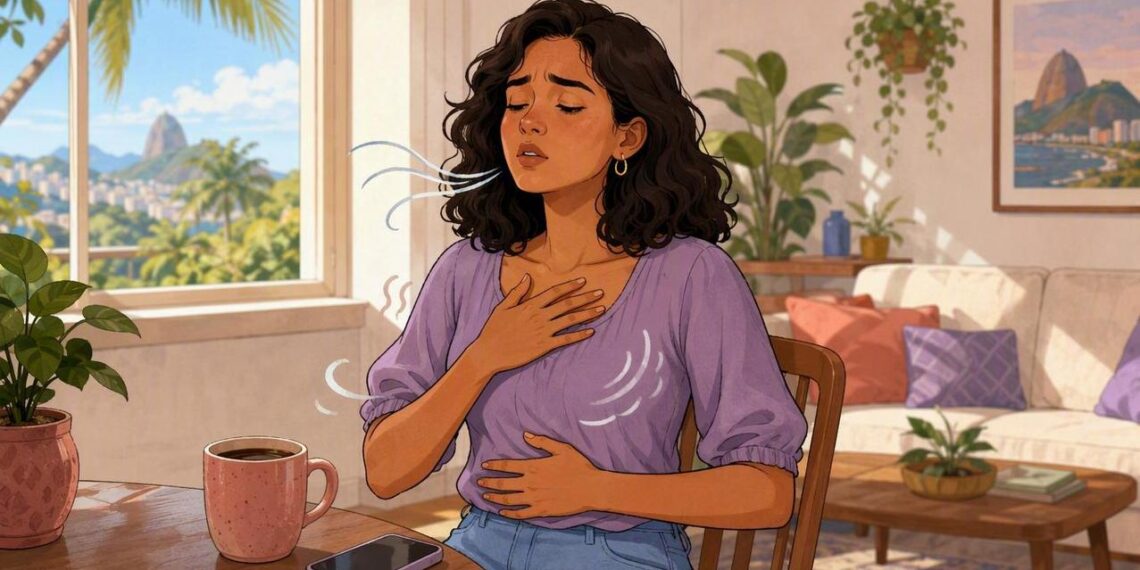 Suspirar o tempo todo e sentir que o ar não enche nem sempre é do pulmão, muitas vezes é um padrão respiratório ligado à ansiedade