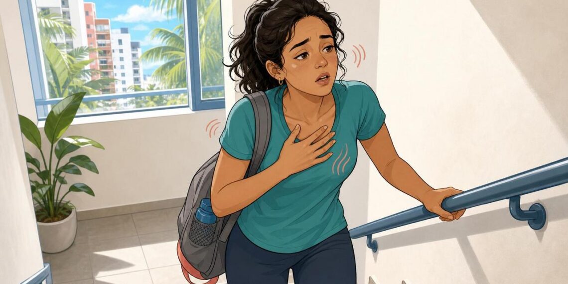 Ter cansaço constante e sentir falta de ar em pequenos esforços com frequência pode ser um dos primeiros sinais da anemia ferropriva em adultos jovens