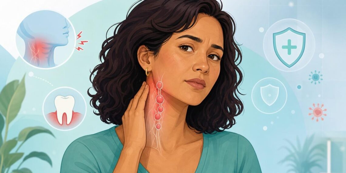 Ter ínguas que aparecem e somem no pescoço nem sempre é infecção passageira: pode ser um sinal do sistema linfático sobrecarregado