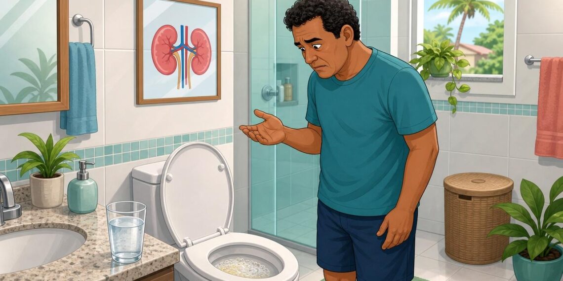 Urina espumosa persistente sem esforço físico intenso não é só concentração urinária, pode ser perda silenciosa de proteína pelos rins