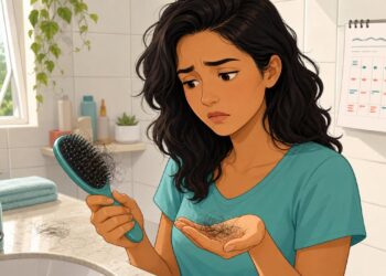 Ver mais cabelo caindo dois a três meses depois de uma febre, parto ou estresse forte costuma ser eflúvio telógeno, geralmente temporário