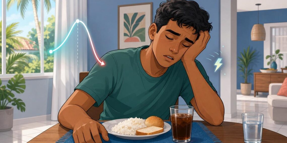 Vontade de dormir logo depois de comer nem sempre é só digestão pesada: às vezes é um sinal precoce de resistência à insulina