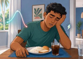 Vontade de dormir logo depois de comer nem sempre é só digestão pesada: às vezes é um sinal precoce de resistência à insulina