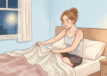 Ondas de calor e suor noturno na menopausa podem interromper o sono e causar despertares.