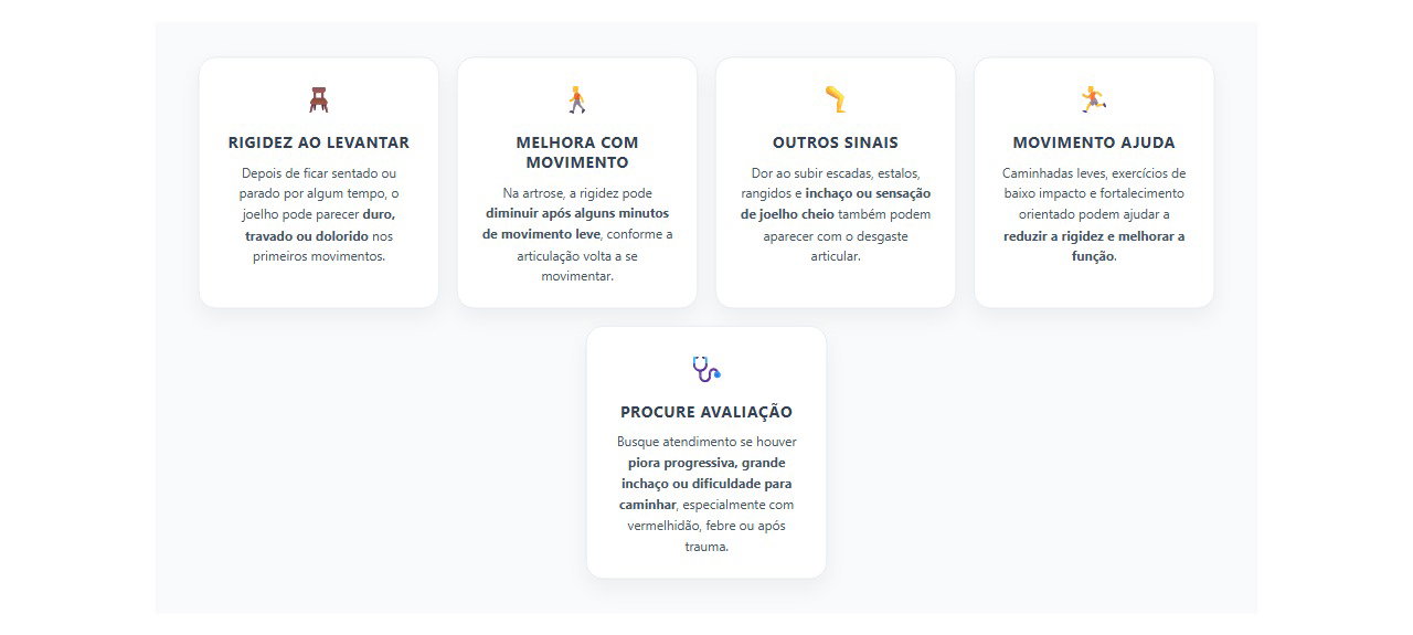 Joelho Duro Depois de Ficar Sentado: 5 Sinais Comuns da Artrose