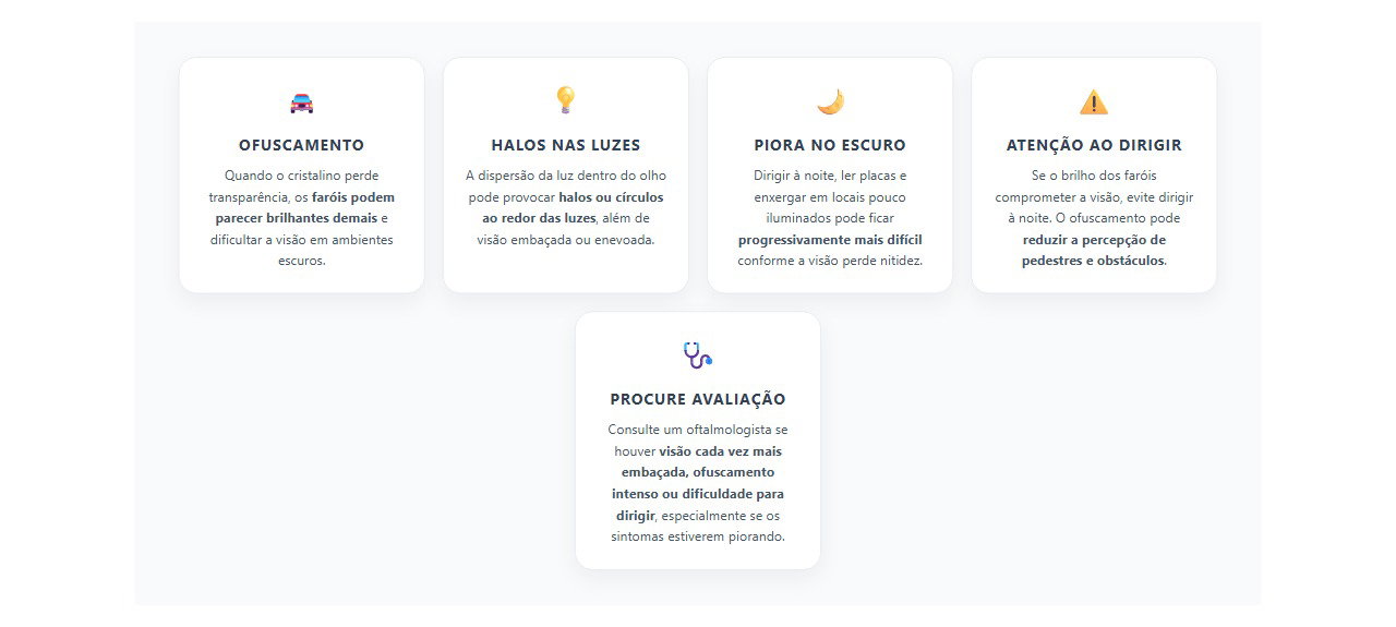 Faróis Fortes à Noite: 5 Sinais que Podem Indicar Catarata
