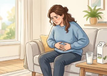 Barriga estufada após leite e derivados pode ocorrer quando a lactose não é bem digerida.