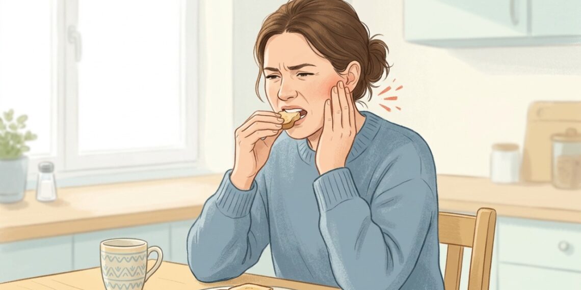 Estalos na mandíbula acompanhados de dor ao mastigar podem indicar alteração na articulação temporomandibular.