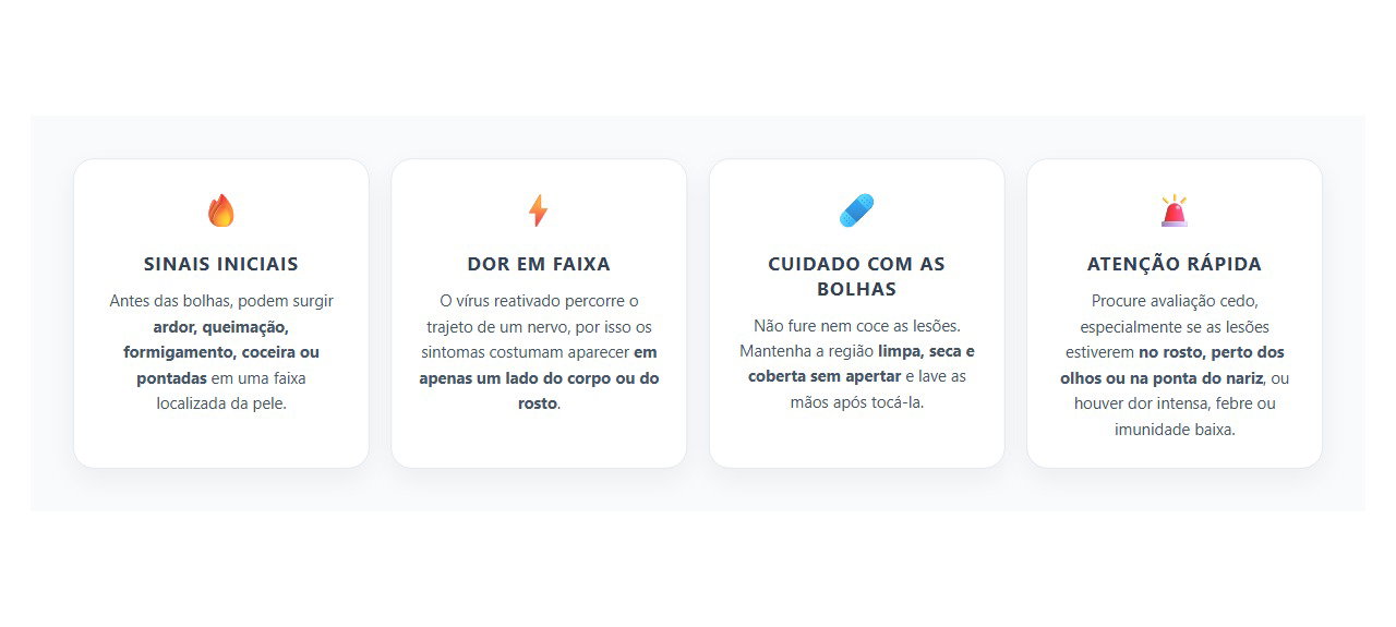Herpes-Zóster: Ardor e Formigamento Podem Surgir Antes das Bolhas