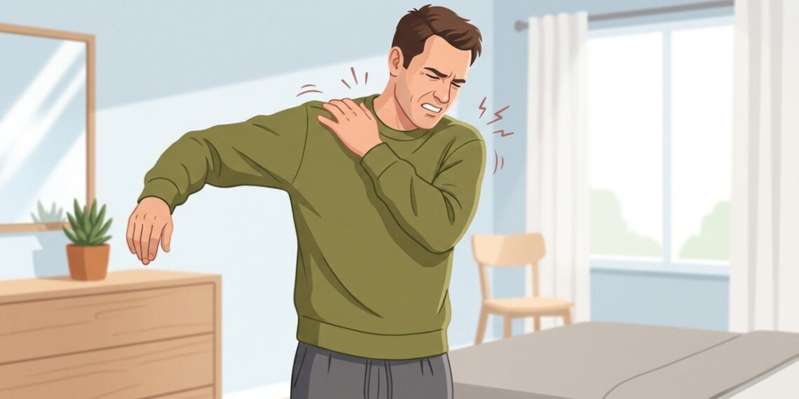 A capsulite adesiva pode causar dor e rigidez progressiva que dificultam movimentos simples do braço.