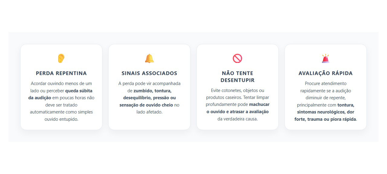 Perda Auditiva Súbita em Um Ouvido: Quando o “Ouvido Entupido” Exige Atenção Rápida
