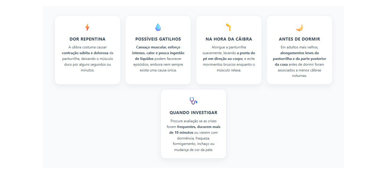 Cãibra Noturna na Panturrilha: O Que é Comum e Quando Investigar