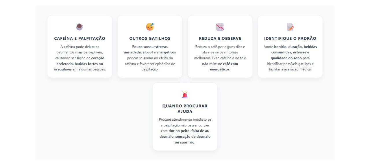 Palpitação Depois do Café: Quando Reduzir a Cafeína e Procurar Ajuda