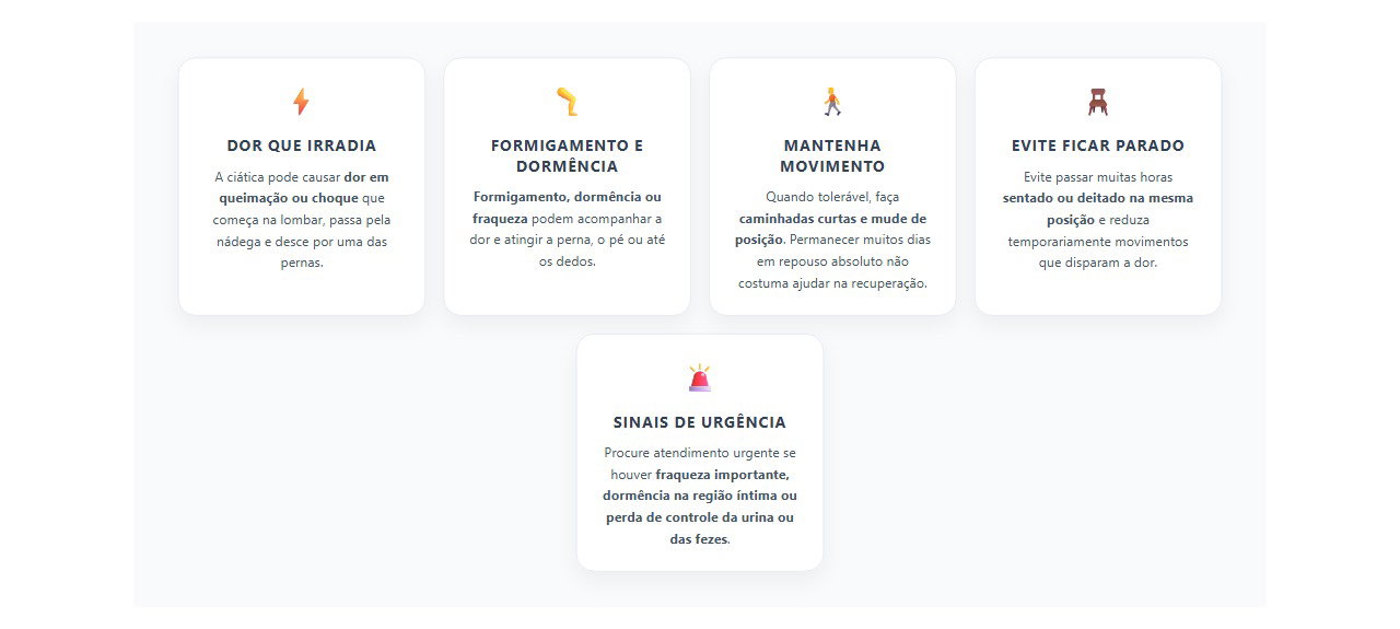 Dor que Desce das Costas para a Perna: Sinais de Irritação do Nervo Ciático
