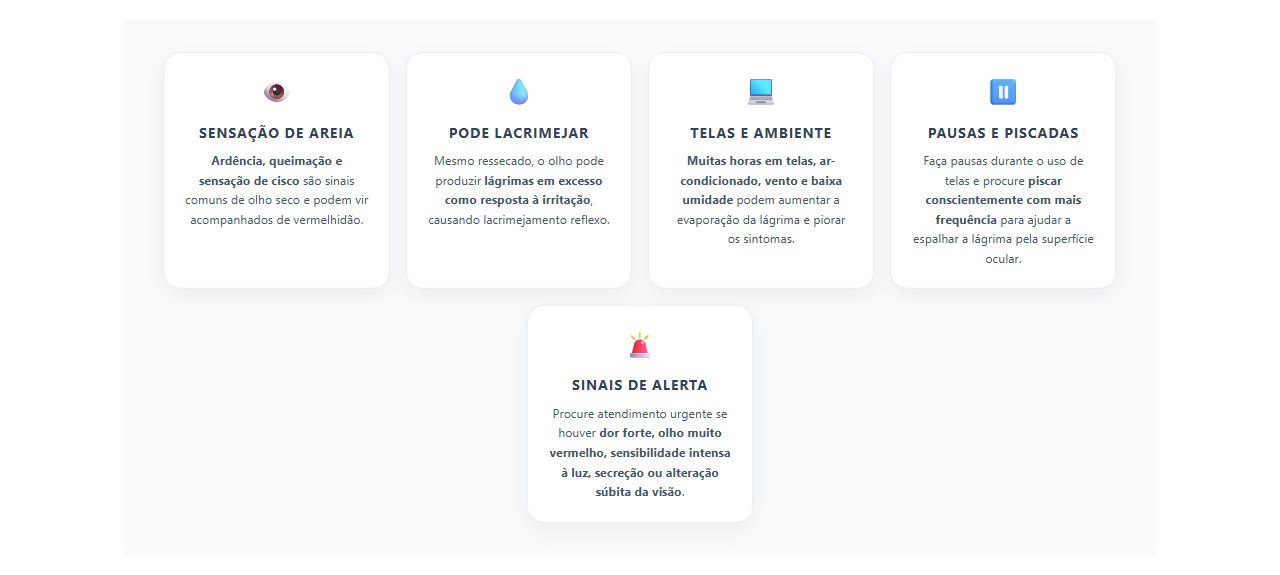 Olho Ardendo e Lacrimejando: Sinais de Ressecamento Ocular