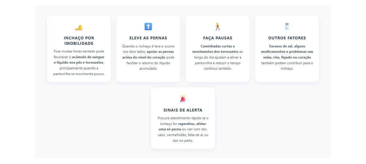 Tornozelos Inchados Após Horas Sentado: Quando Elevar as Pernas Pode Ajudar