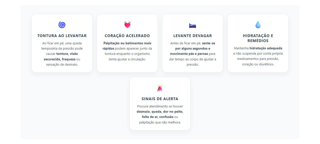 Coração Acelerado e Tontura ao Levantar: Sinais de Queda da Pressão