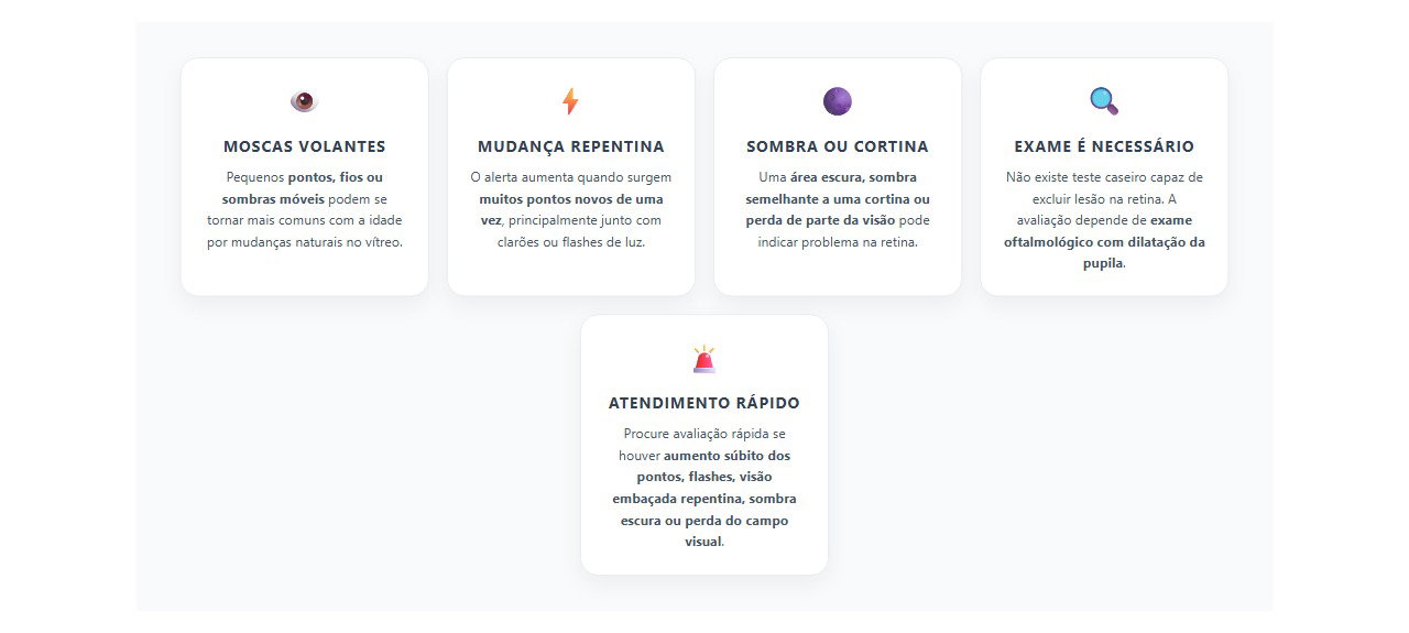 Pontos Pretos na Visão: Quando a Mudança Repentina Exige Atenção