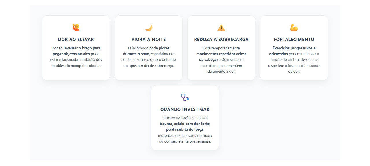 Dor no Ombro ao Levantar o Braço: Quando o Tendão Pode Estar Irritado