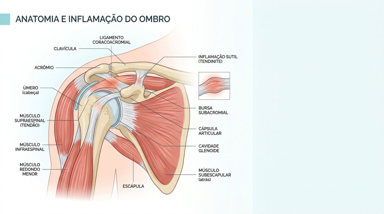 Lesões e inflamações do manguito rotador estão entre as causas de dor no ombro que pode piorar durante a noite.