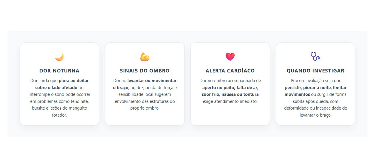 Dor no Ombro à Noite: 4 Sinais para Entender Quando Investigar
