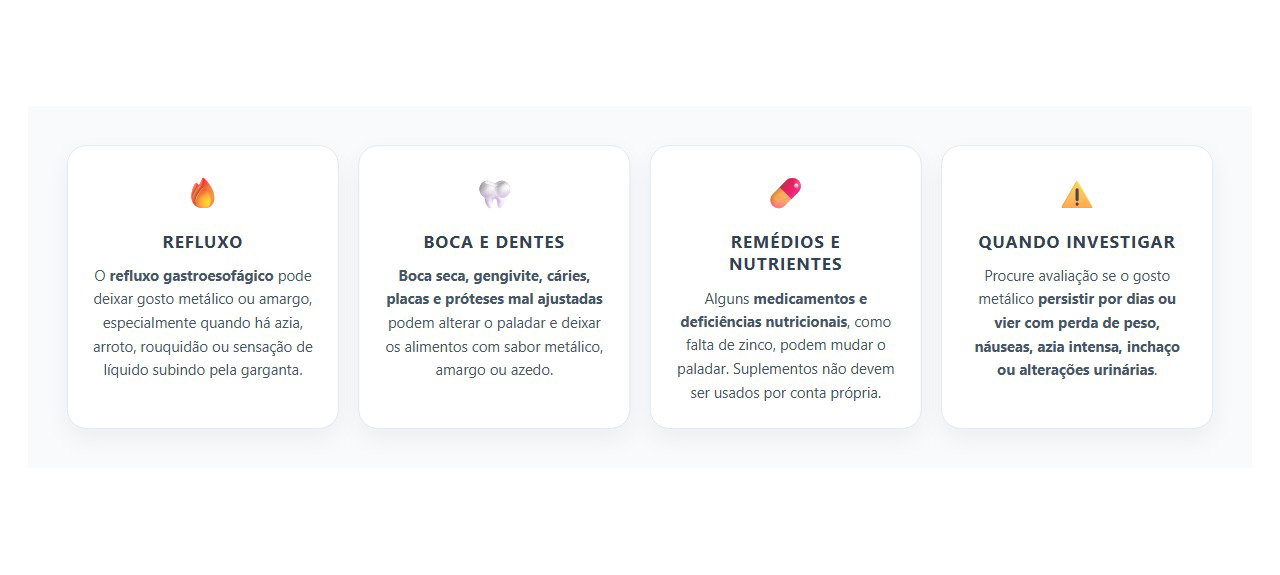 Gosto Metálico na Boca: 4 Causas que Merecem Atenção