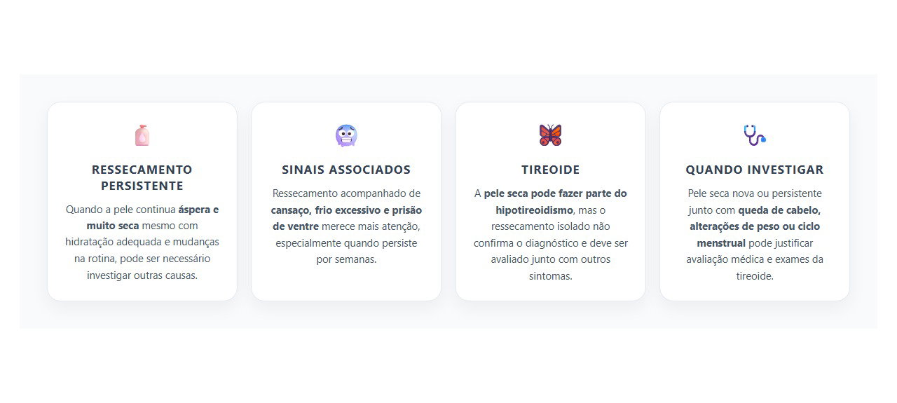 Pele Muito Seca que Não Melhora: Sinais que Podem Indicar Algo Além da Pele