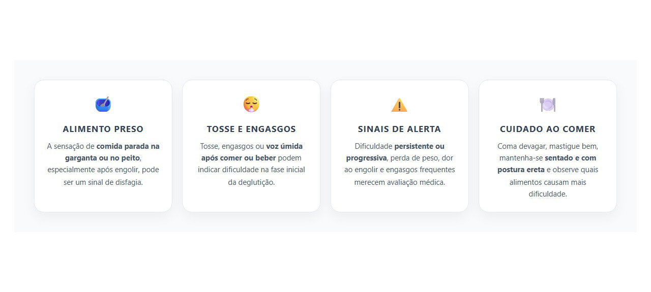 Quando a Comida Parece Presa na Garganta: Sinais de Alerta da Disfagia