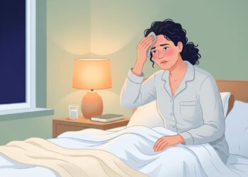 Ondas de calor e suor noturno podem provocar despertares e prejudicar o sono na menopausa.