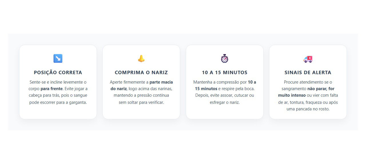 Primeiros Socorros para Sangramento Nasal: O Que Fazer e o Que Evitar