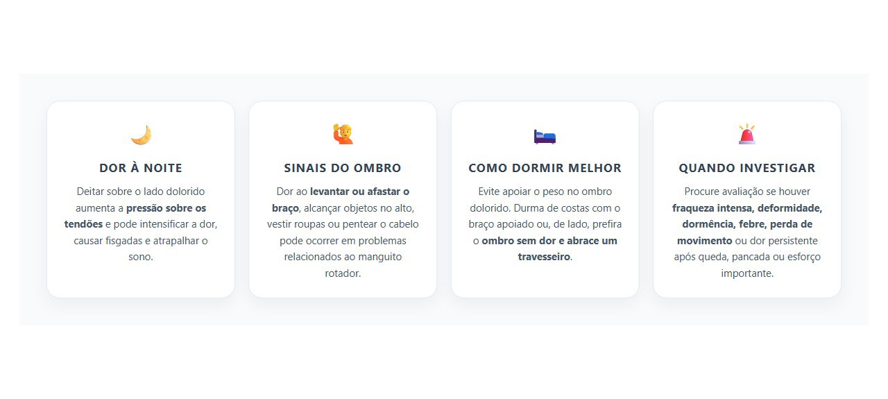 Dor no Ombro ao Dormir: Sinais de Sobrecarga do Manguito Rotador