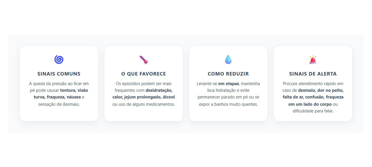 Tontura ao Levantar: Sinais de Queda da Pressão e Quando se Preocupar