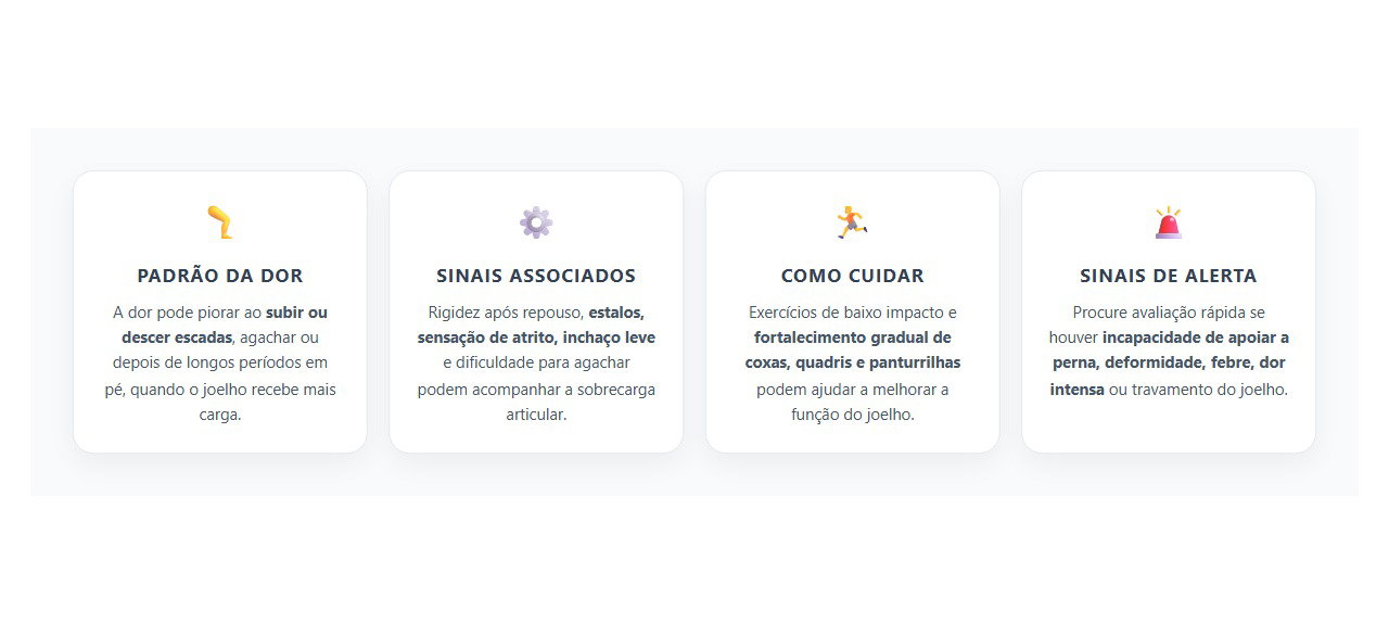 Dor no Joelho ao Subir Escadas: Sinais de Sobrecarga e Desgaste Articular