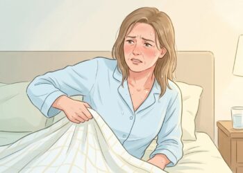 Calorões noturnos na menopausa podem provocar despertares e prejudicar a qualidade do sono.
