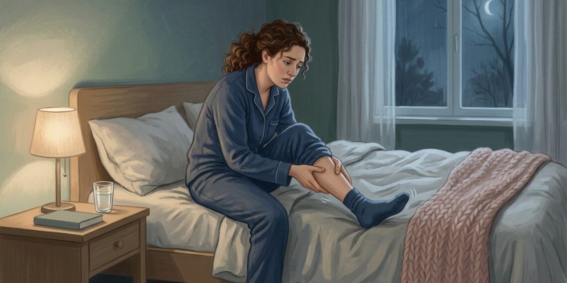 Pernas inquietas à noite podem causar desconforto e dificultar o início do sono.