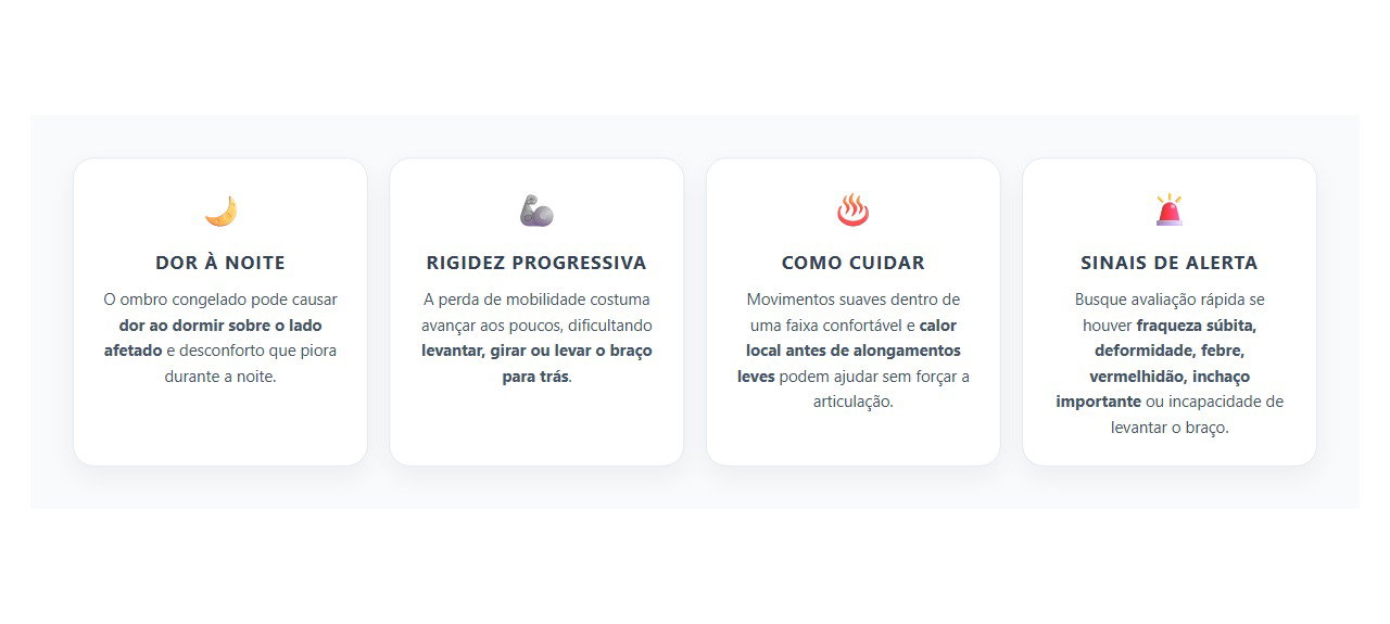 Ombro Dolorido e Cada Vez Mais Rígido: Sinais de Ombro Congelado