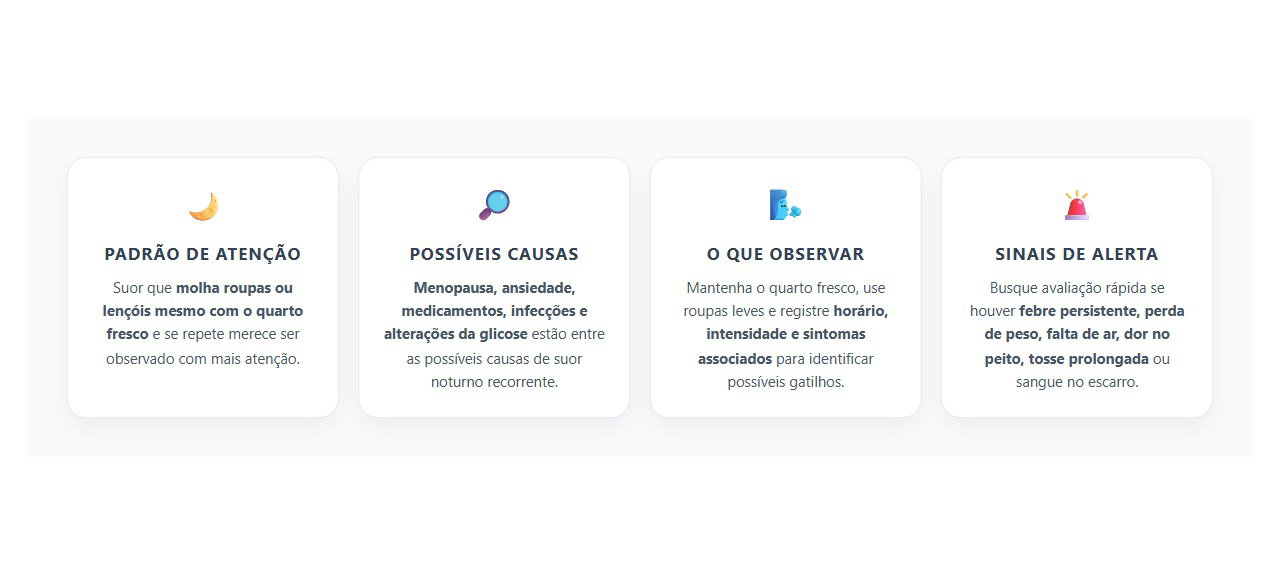 Suor Noturno Intenso: Quando o Sintoma Merece Investigação