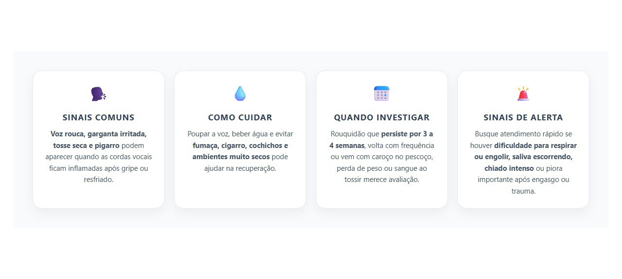 Rouquidão Depois da Gripe: Quando a Voz Precisa de Avaliação