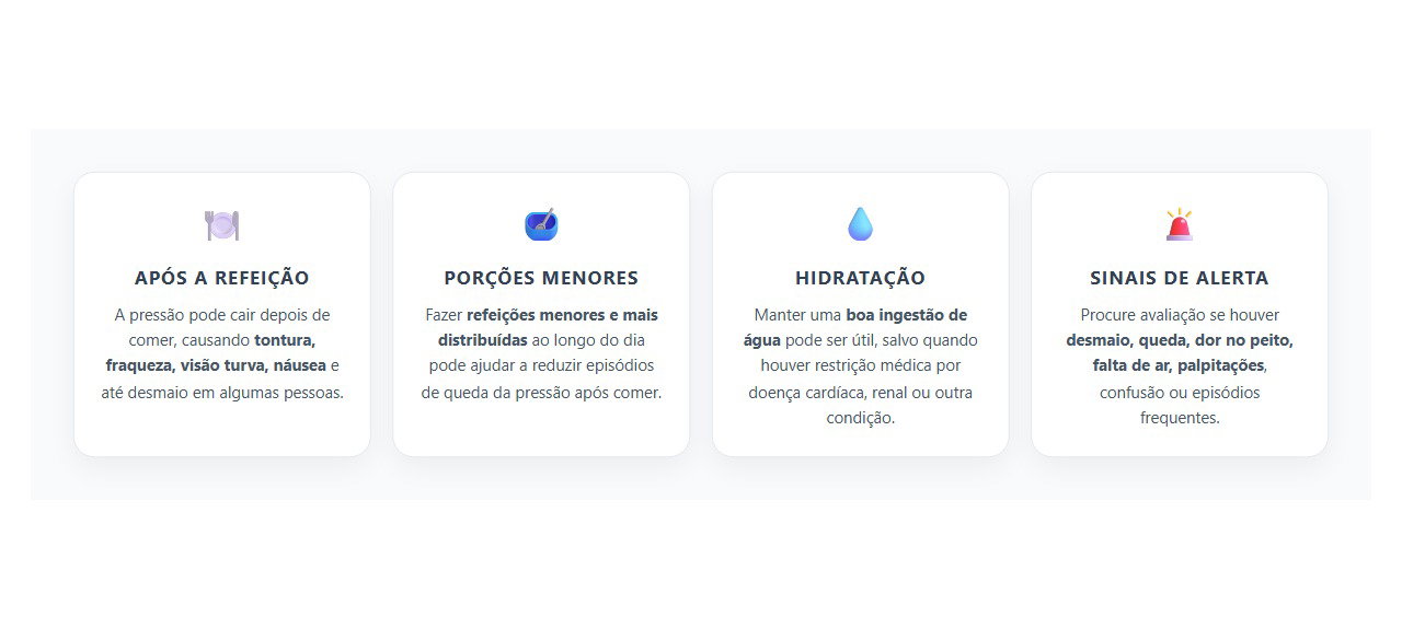 Tontura Depois de Comer: Sinais de Queda de Pressão Após a Refeição
