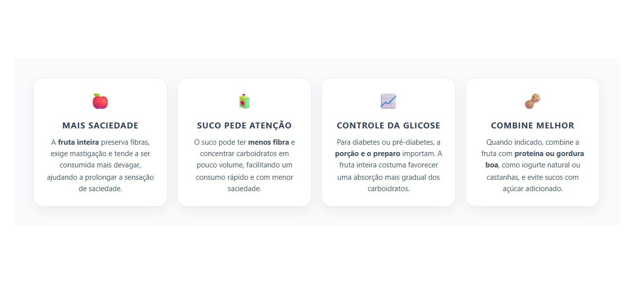 Fruta Inteira ou Suco: Qual Sacía Mais e Ajuda a Controlar a Glicose