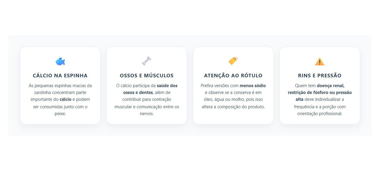 Sardinha com Espinha: Uma Fonte de Cálcio que Muita Gente Esquece