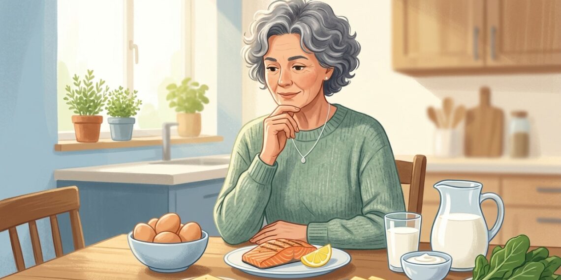 Depois dos 50 anos, a absorção de vitamina B12 pode diminuir mesmo em quem consome alimentos de origem animal.
