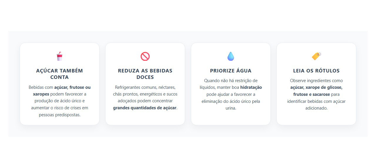 Ácido Úrico Alto: Bebidas Açucaradas Também Podem Aumentar o Risco de Gota