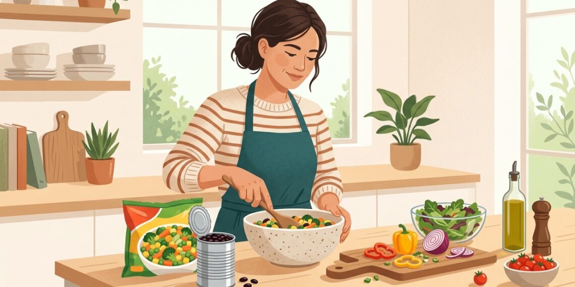 Enlatados e congelados simples podem facilitar uma alimentação saudável, prática e econômica.